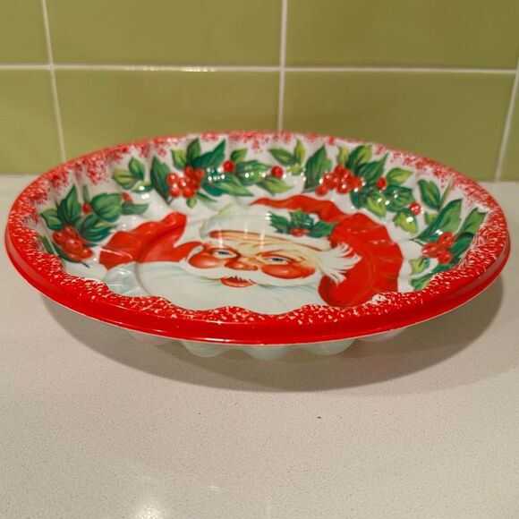 Vintage Santa Claus Plastic Plate/Tray for Christmas Cookies - Picture 3 of 3